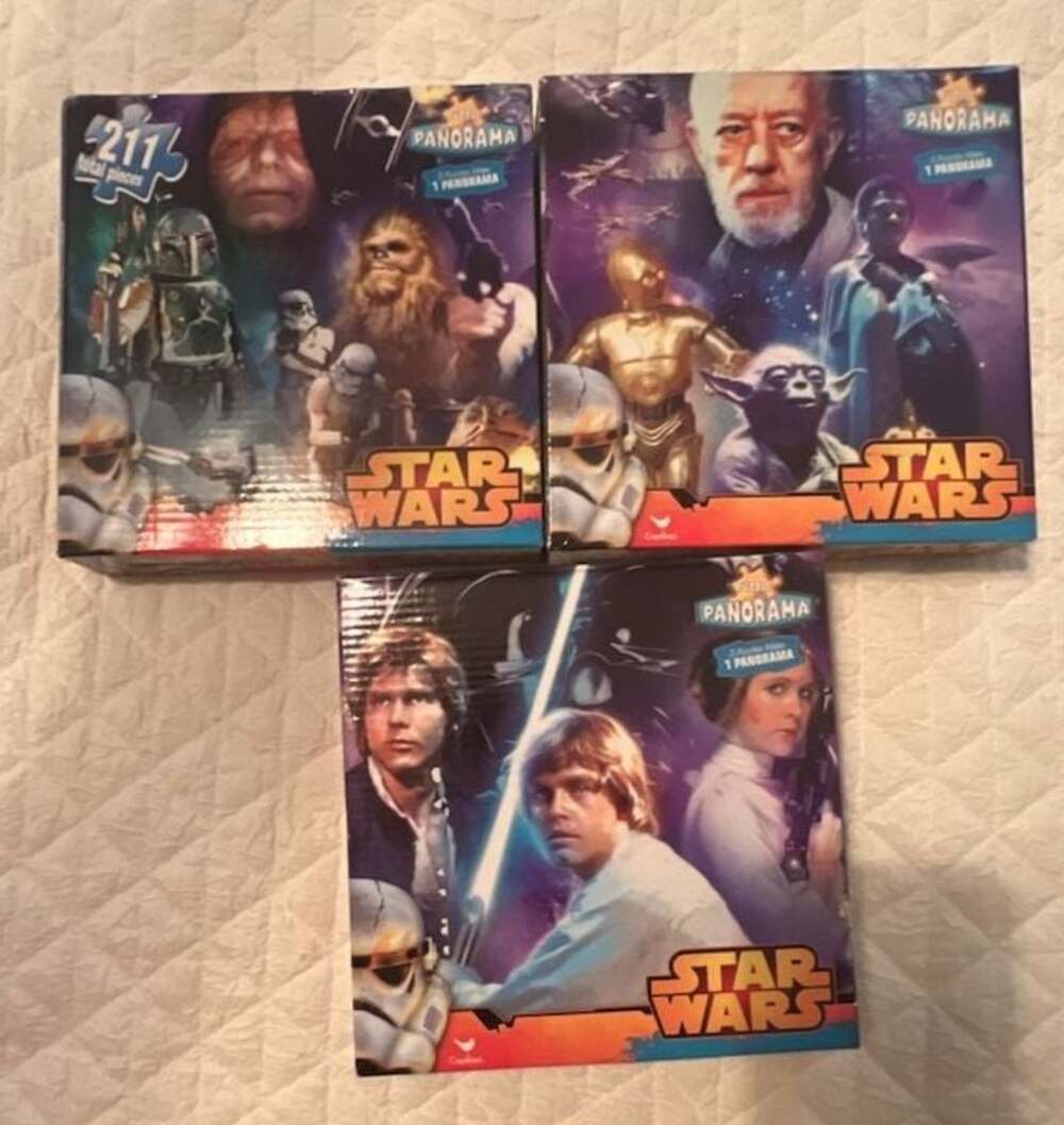 Star Wars 3 Puzzle Panorama Set 211 Pieces Original Trilogy Jigsaw Puzzles